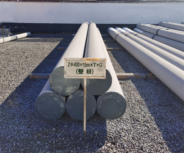 信阳430×15米×T×G终端电线杆